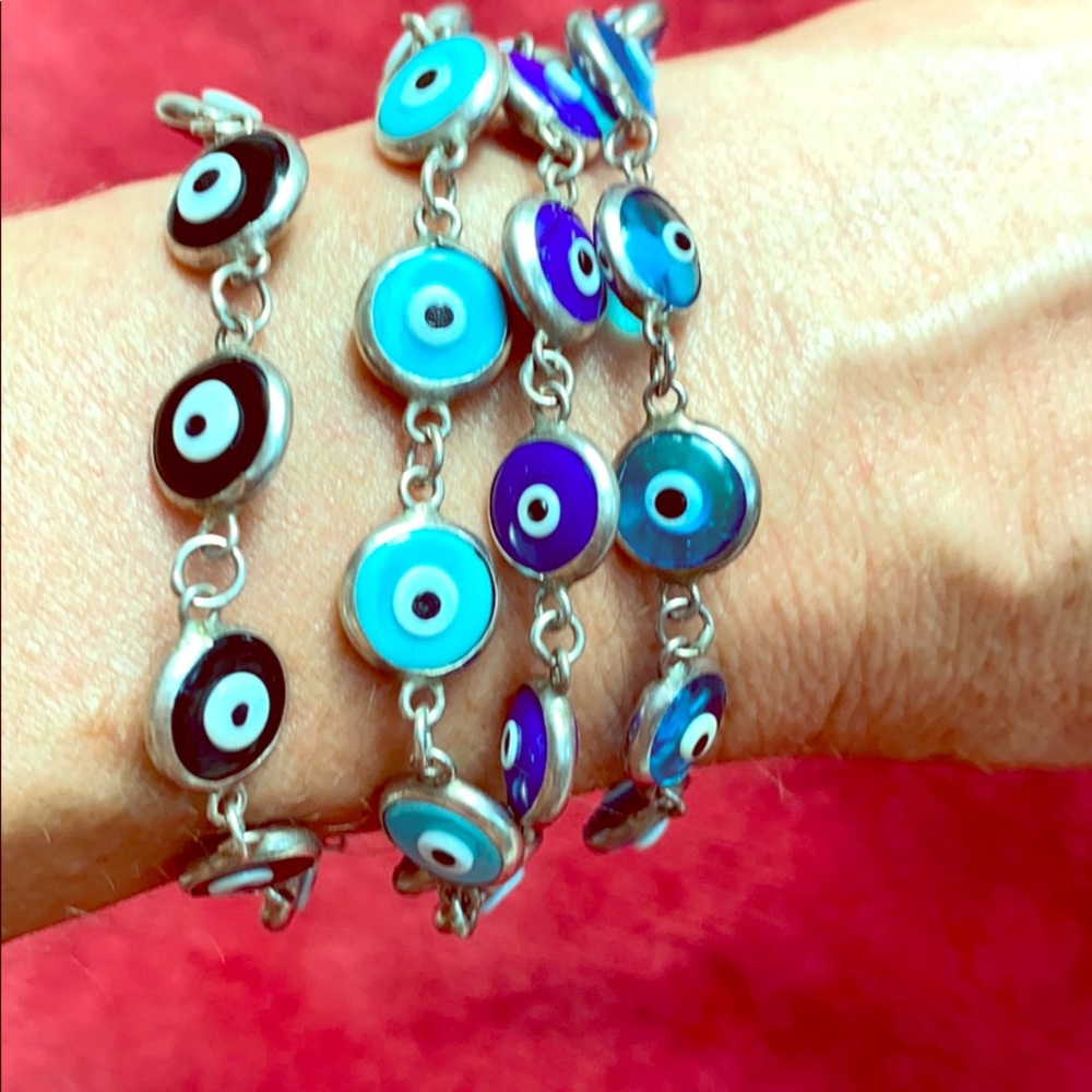 PROTECTION set 4 bracelets blue to avert Evil Eye!